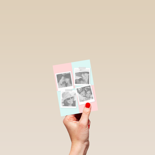 fotokaart blanco vier polaroid fotoos
