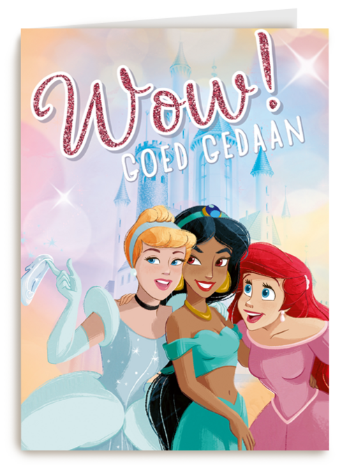 Compliment kaart Disney princessen Wow