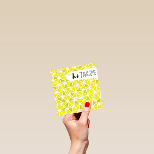 summervibes kaart met de tekst hi there