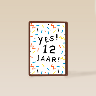 Verjaardagskaart meisje jongen 12 yes