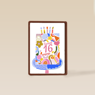 sweet 16 birthday met een taart