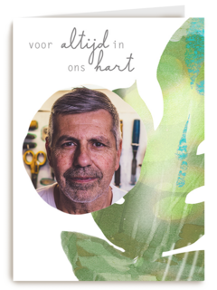 Fotokaart condoleance voor altijd in ons hart