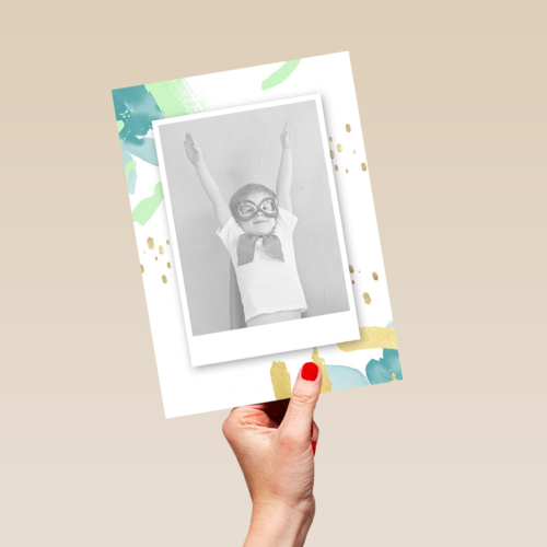 fotokaart splash jongen