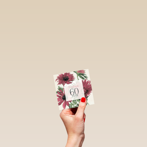 botanical kaart klassieke bloemen kaart