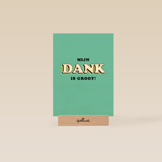 Bedankt kaart Mijn dank is groot