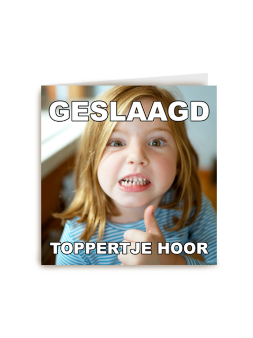 Kaart Hallmark | Diploma | Geslaagd Kaart Toppertje Hoor