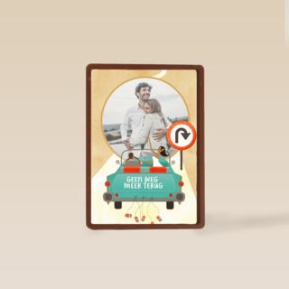 trouwdag fotokaart geen weg meer terug