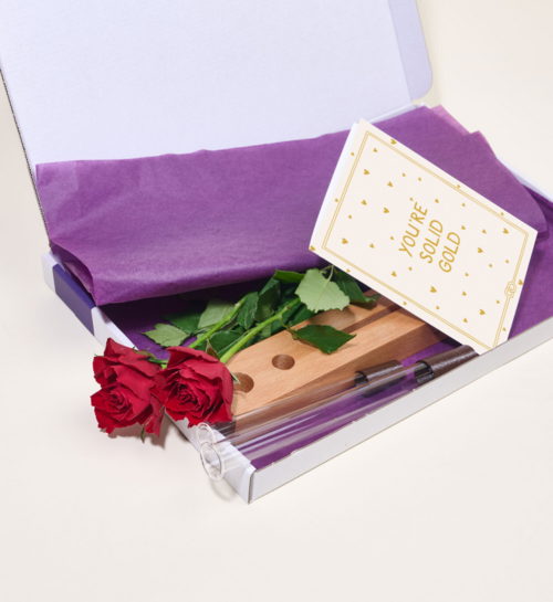 Brievenbuspakket Kaarthouder Flowershot Rose Solitaire