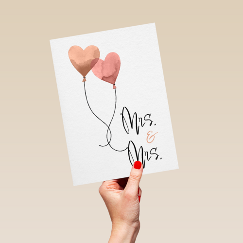 Huwelijksfelicitatie 2 vrouwen