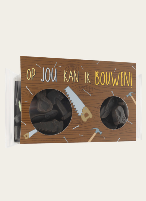 Brievenbus Snoep Reep Op Jou Kan Ik Bouwen! | Veel Liefs Cadeau Snoep |