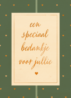 bedanktkaart een speciaal bedankje voor jullie