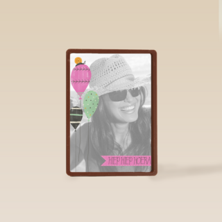 fotokaart hiep hiep hoera ballonnen