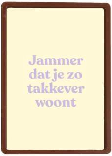 verhuizing kaart jammer dat je zo takkever woont