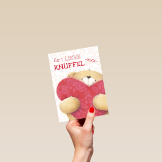 valentijnkaart lieve knuffel