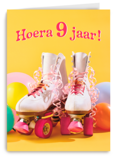 Hoera 9 Jaar rolschaatsen