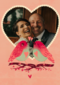 Liefde hart fotokaart vogels