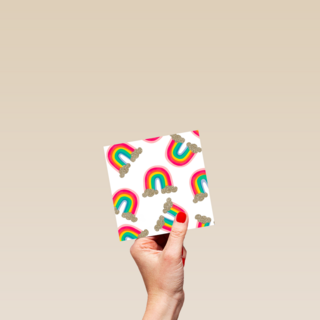 Blanco kaart regenboogjes