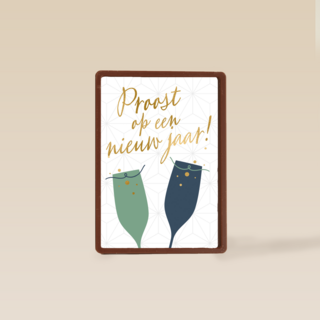 nieuwjaarskaart zakelijk proost op een nieuw jaar