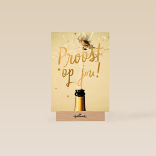 Felicitatie kaart man vrouw champagne proost op jou