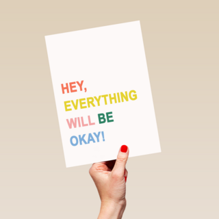 Sterktekaart everything will be ok Engels