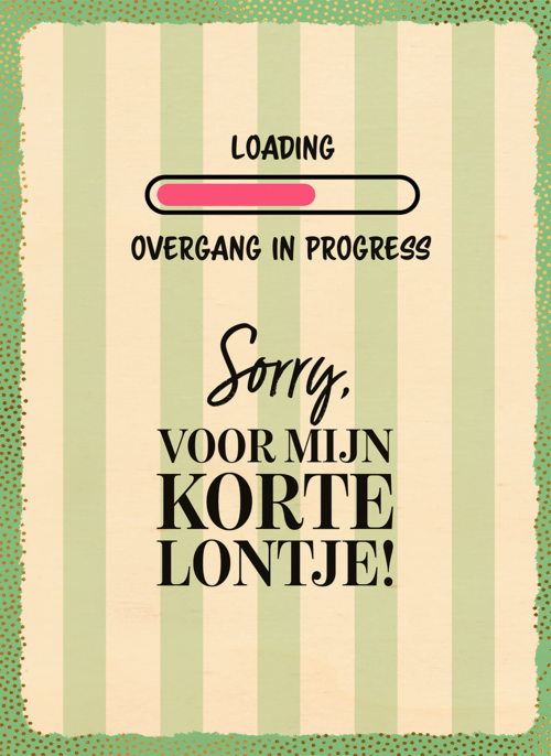 Houten Kaart Overgang | Houten Kaart Hallmark | Overgang | Menopause Kort Lontje