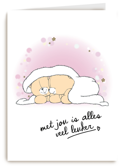 valentijnskaart klassiek met jou is alles beter