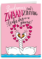 trouwkaart een zwaanzinnig leuke dag gewenst