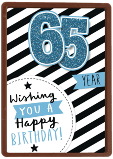 verjaardag leeftijden 65 jaar gestreept