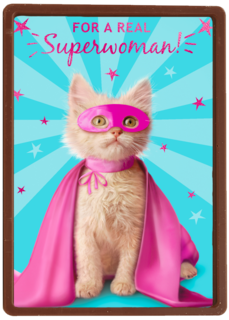 moederdag kaart grappig for a real superwoman kat