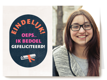 geslaagd fotokaart eindelijk