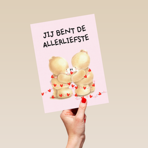 valentijnskaart klassiek forever friends jij bent de allerliefste