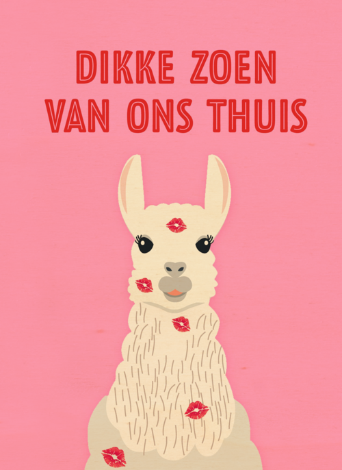dikke zoen van ons thuis alpaca