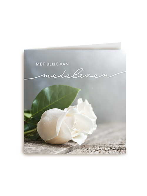 Kaart Hallmark | Condoleance Kaarten Herinnering | Condoleance Medeleven Witte Roos