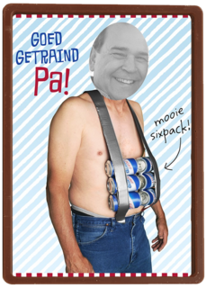 vaderdag kaart grappig goed getraind pa