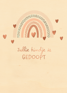 Gefeliciteerd jullie kindje is gedoopt