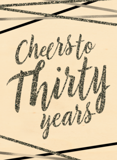Verjaardagskaart Cheers to 30 years