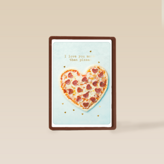 vriendschap kaart klassiek i love you more than pizza