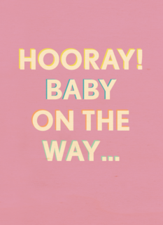 Zwanger felicitatiekaart Hooray baby on the way