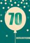 Verjaardagskaart leeftijden man 70 ballon