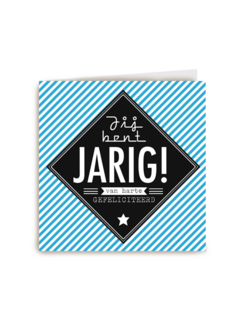 strepen blauw wit jij bent jarig