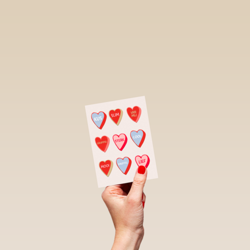 Omschrijf je lover in hartjes