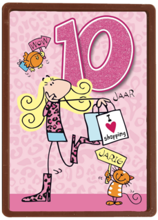 verjaardag leeftijden 10 jaar roze