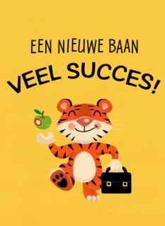 nieuwe baan kaart tijger met