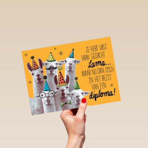 geslaagd kaart lama nu toch in bezit van diploma