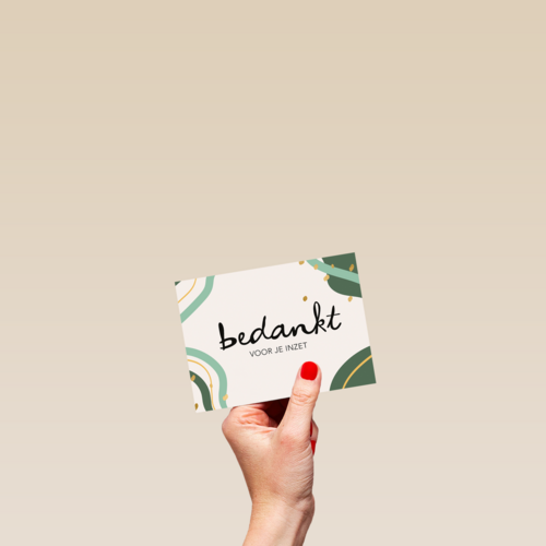 Bedankt kaart thuiswerken bedankt voor je inzet