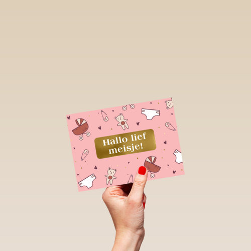 Geboorte felicitatie dochter hallo lief meisje