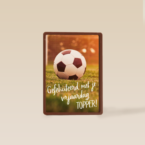 Verjaardagskaart voetbal topper