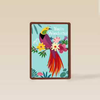 Complimentkaart you are wonderful paradijsvogel