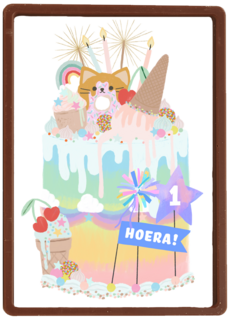 een hele grote taart met ijs voor een 1 jarige