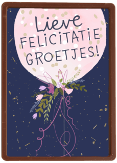 Gefeliciteerd kaart vrouw lieve felicitatiegroetjes